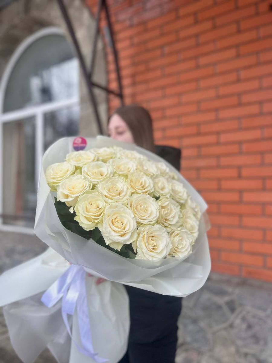 25 троянд Мондіаль 60 см
